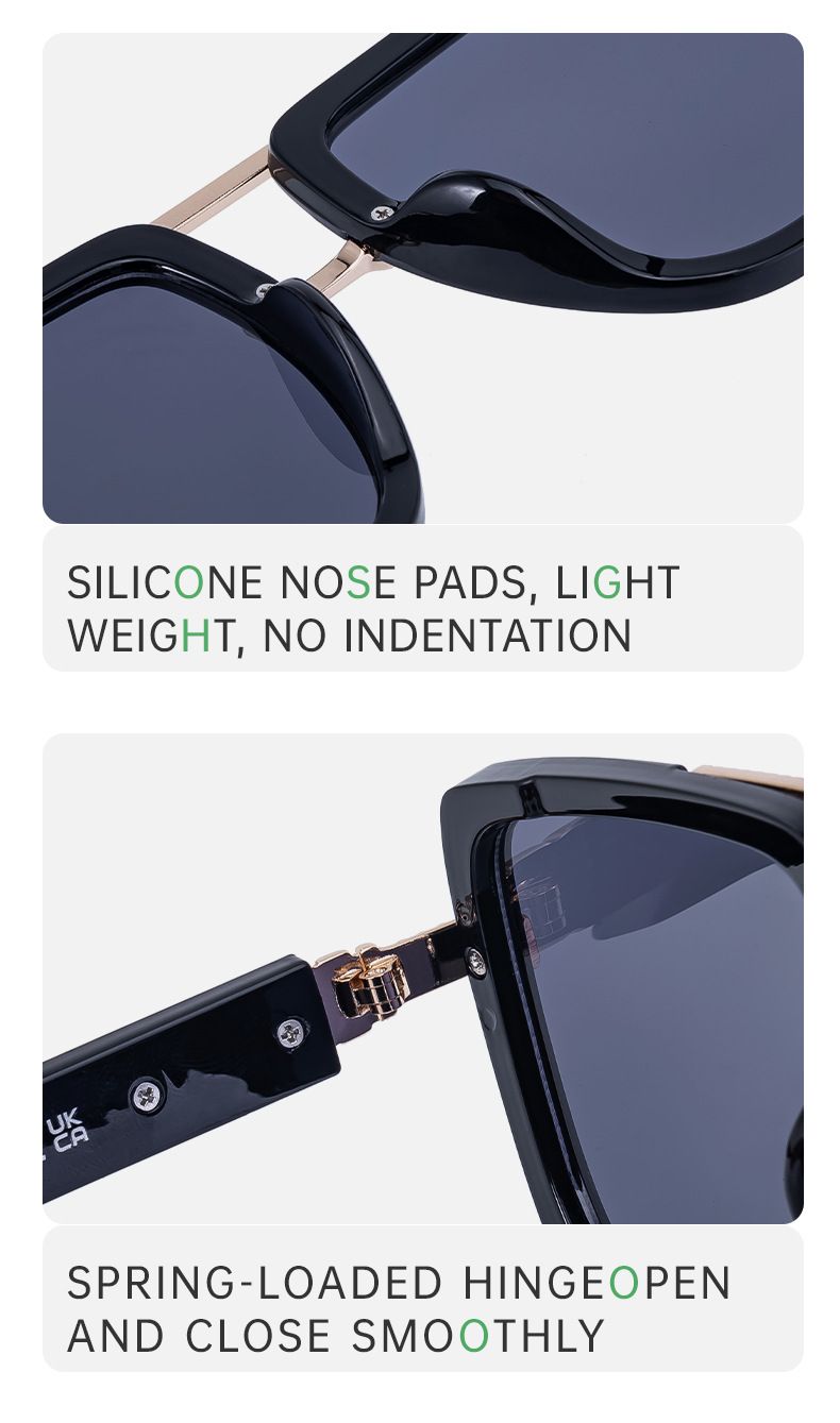 Occhiali da sole da uomo con montatura quadrata grande, occhiali da sole da uomo con protezione solare di alta qualità_voghion.com