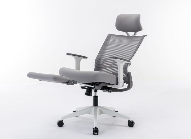Ergonomic Office Chair With Lumbar Support & Headrest & Flip-up Arms Height Adjustable Rocking Home Office Desk Swivel High Back Computer Chair Warm Taupe Mesh Study Chair_voghion.com
