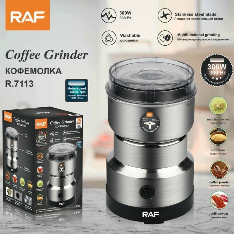 RAF EU/US Standard Electric Dry Household Lightweight Grinding Cup Portable Coffee Bean Grinder_voghion.com