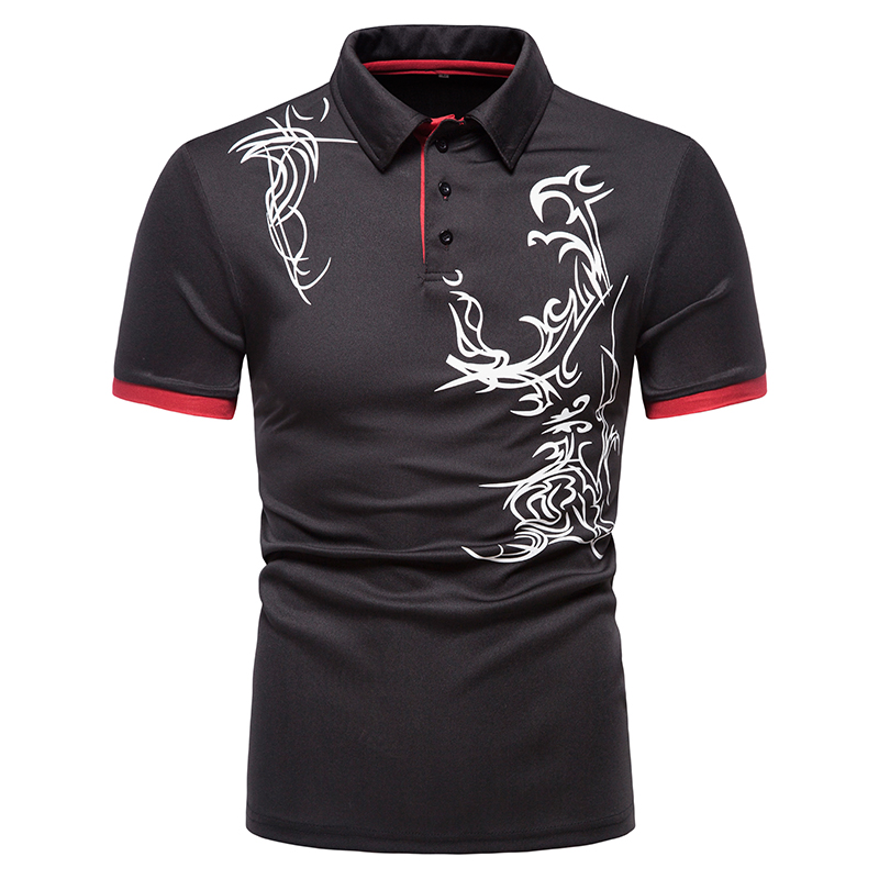 Vīriešu polo krekls Vīriešu krekls ar īsām piedurknēm polo krekls 3D ielas ikdienas modes vīriešu tops_voghion.com