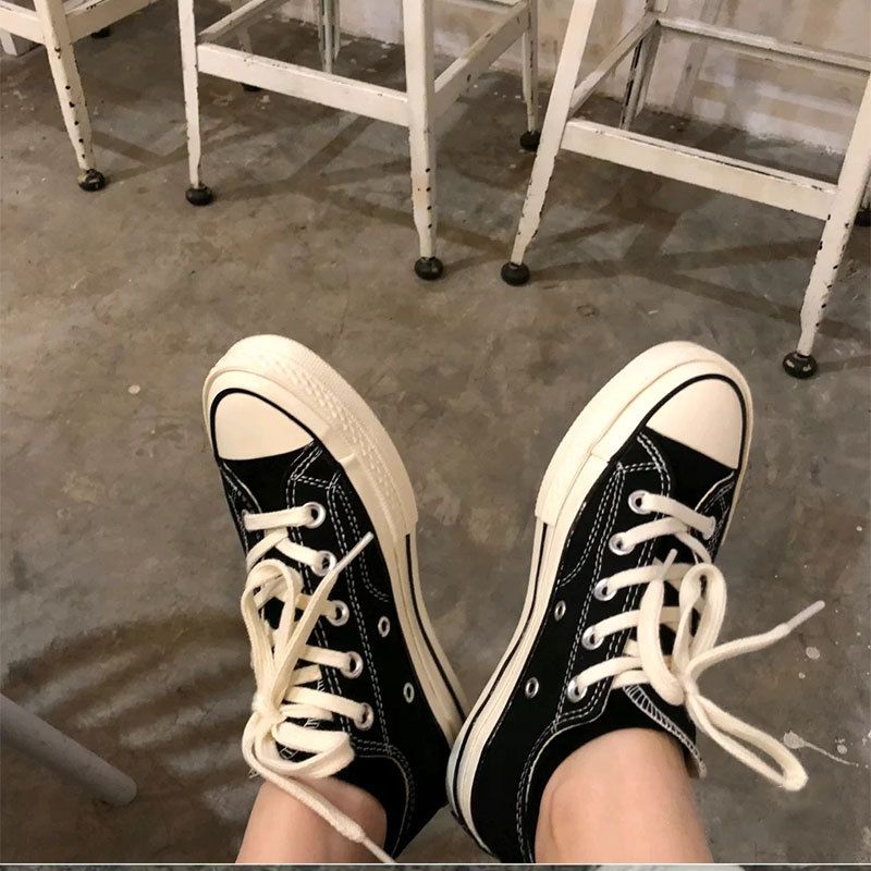 Neu 1970S Low Top frauen Candy Grün Milch Tee Sakura Rosa männer Leinwand Schuhe Blaue Sohle_voghion.com