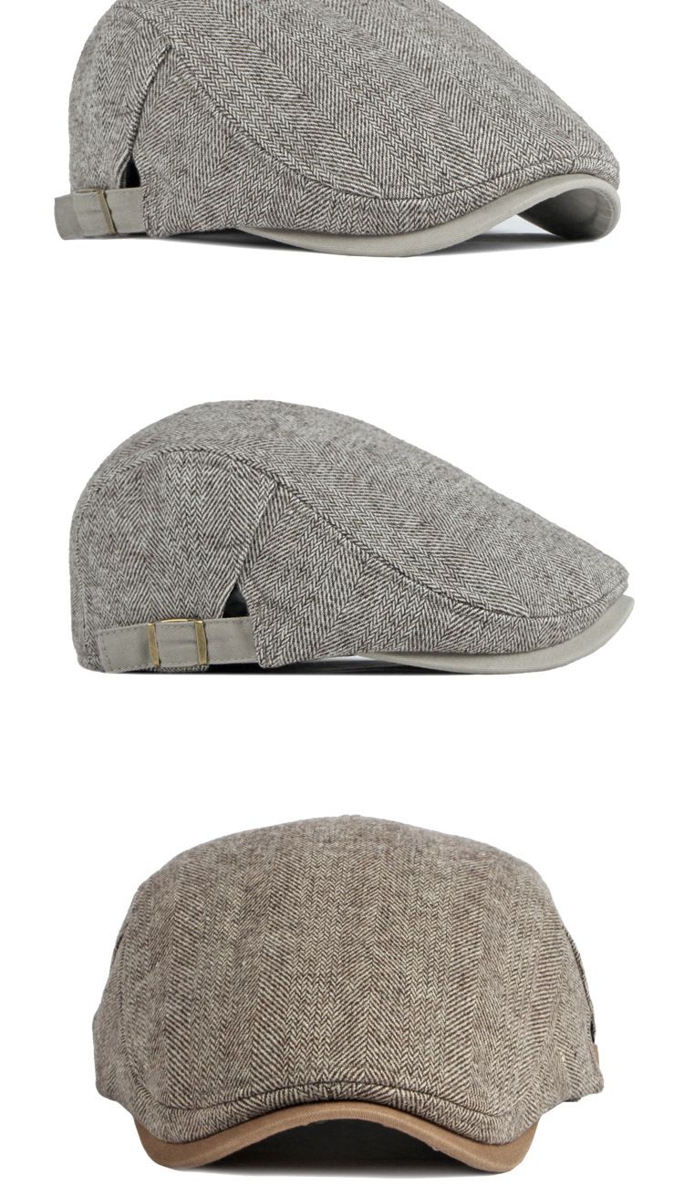 Hats men's and women's autumn and winter berets men's retro art casual all-matching front hat and velvet cap_voghion.com