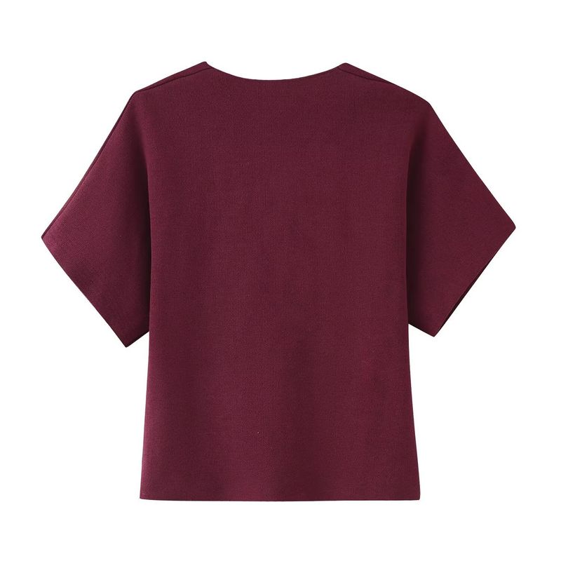 Cardigan in maglia con scollo a V, leggero e aperto sul davanti, in poliestere traspirante, versatile e indispensabile per un look a strati._voghion.com