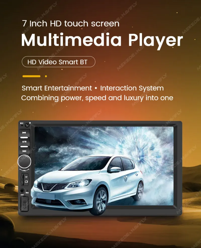 1 DIN MP5 7inch HD Touch Screen Car Radio 1DIN Auto Audio USB BT TF Card For Universal Car Multimedia_voghion.com