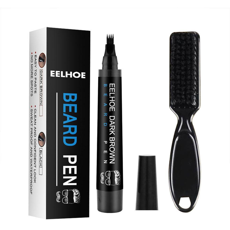 Kit penna per riempimento barba da uomo Riparazione baffi viso Forma baffi Strumento di riparazione per salone di styling Riempitore per matita per orso per uomo_voghion.com