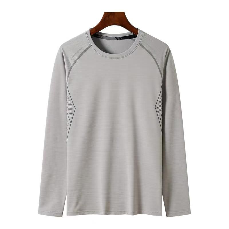 Μακρυμάνικο μπλουζάκι για αναψυχή, αθλητισμό, γυμναστική, υψηλή ελαστικότητα, γρήγορο στέγνωμα στο πάνω μέρος_voghion.com