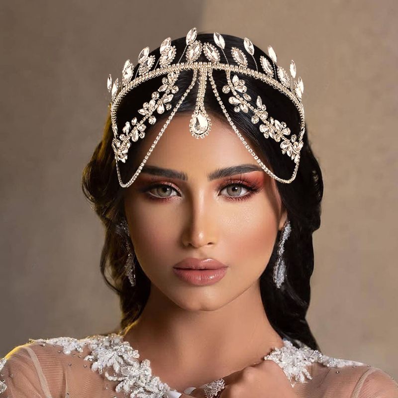 Pandebånd Hovedbeklædning Brud Bryllup Brudepige Hårtilbehør Pandebånd Perleblad Håndlavet Hårkrone_voghion.com