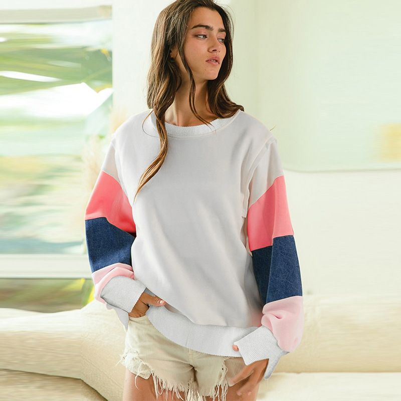 Autumn New Pullover Round Neck Long Sleeve Top Casual Style Multi-color Printed Sweatshirt For Women_voghion.com