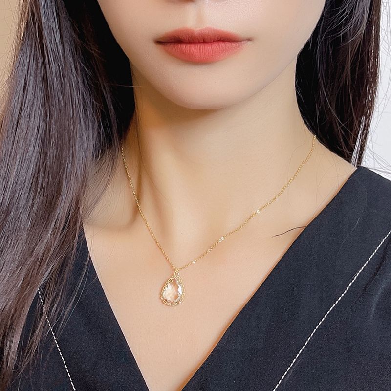 Collier en chaîne d'os pour femme, léger, luxueux, haut de gamme, polyvalent, style INS, simple, élégant et tempérament_voghion.com