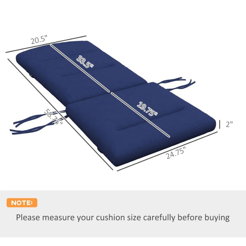 X Piece Fire Inch Cushions 2 20.5 Seat, Adirondack X Outsunny Outdoor Ties With Chair Back, For Cushions, Pit 59 Chairs Chair 2_voghion.com