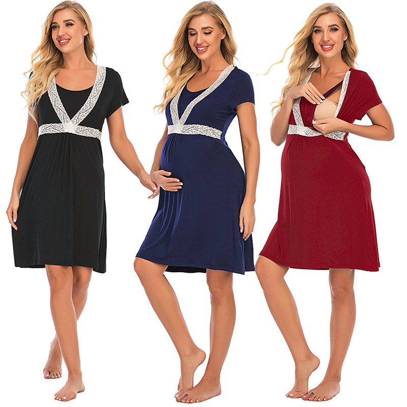 Pigiami da donna in pizzo, vestiti per la casa, camicia da notte, vestiti casual e comodi per la casa_voghion.com