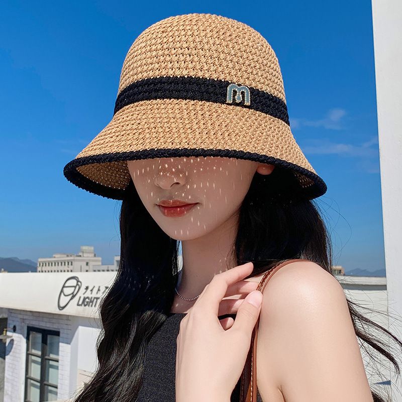 New Sunscreen and Sunshade Hat for Women in Summer, Hollow and Breathable Sun Hat, Japanese Sweet Small Eaves, Showcasing Face, Small Straw Hat_voghion.com
