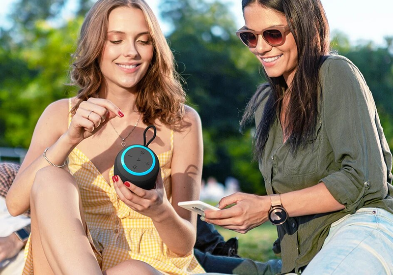 Tronsmart T7 Mini tragbarer TWS Bluetooth 5.3-Lautsprecher mit ausgewogenem Bass, IPX7 wasserdicht, LED-Modi für den Außenbereich_voghion.com