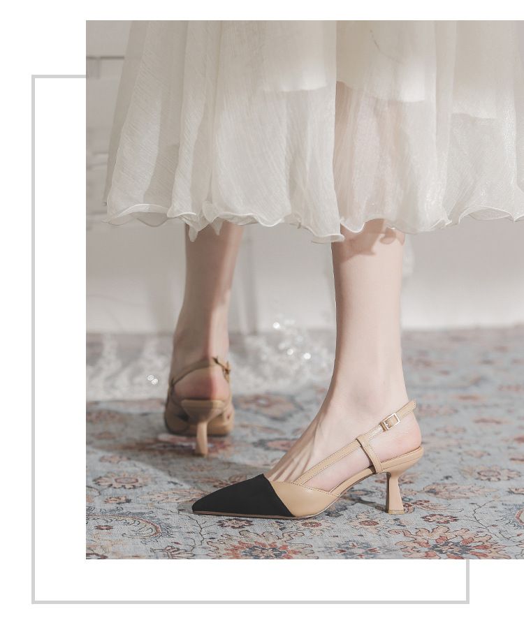 Scarpe singole classiche piccole e profumate, nuovi sandali estivi con tacco alto Baotou Back Air_voghion.com
