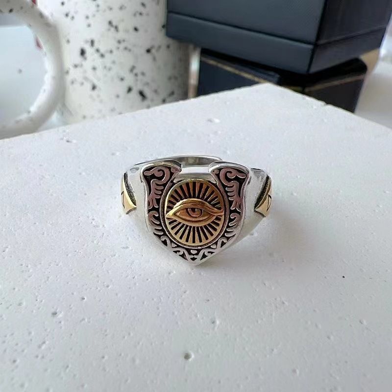 Herrenring „New God's All-Seeing Eye Personality Single Open Ring“_voghion.com