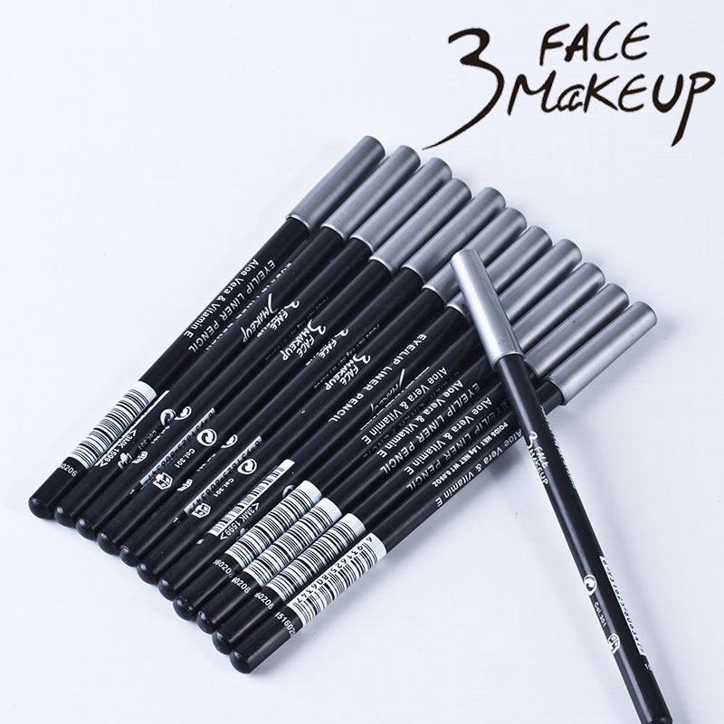 Domestic Makeup 3 GESICHTSMAKE-UP Wasserfest Schweißfest Langanhaltender Wischfester Eyeliner Hartkern-Augenbrauenstift_voghion.com