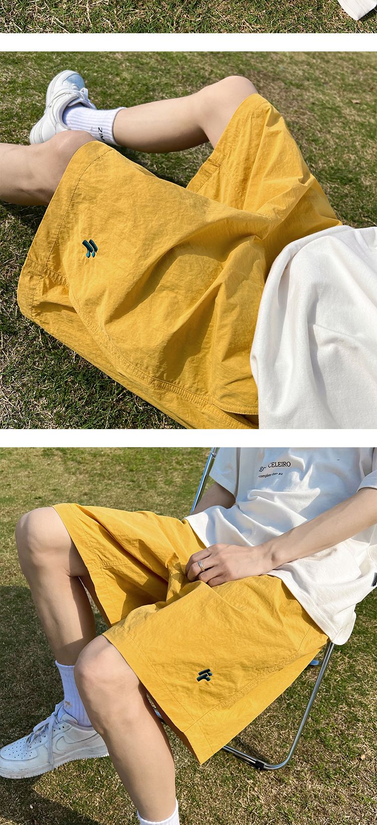 Ice Silk Quick Drying Outdoor Shorts Men's Summer Thin Cool Trendy Brand Pants For Casual Loose Running Sports Capris_voghion.com