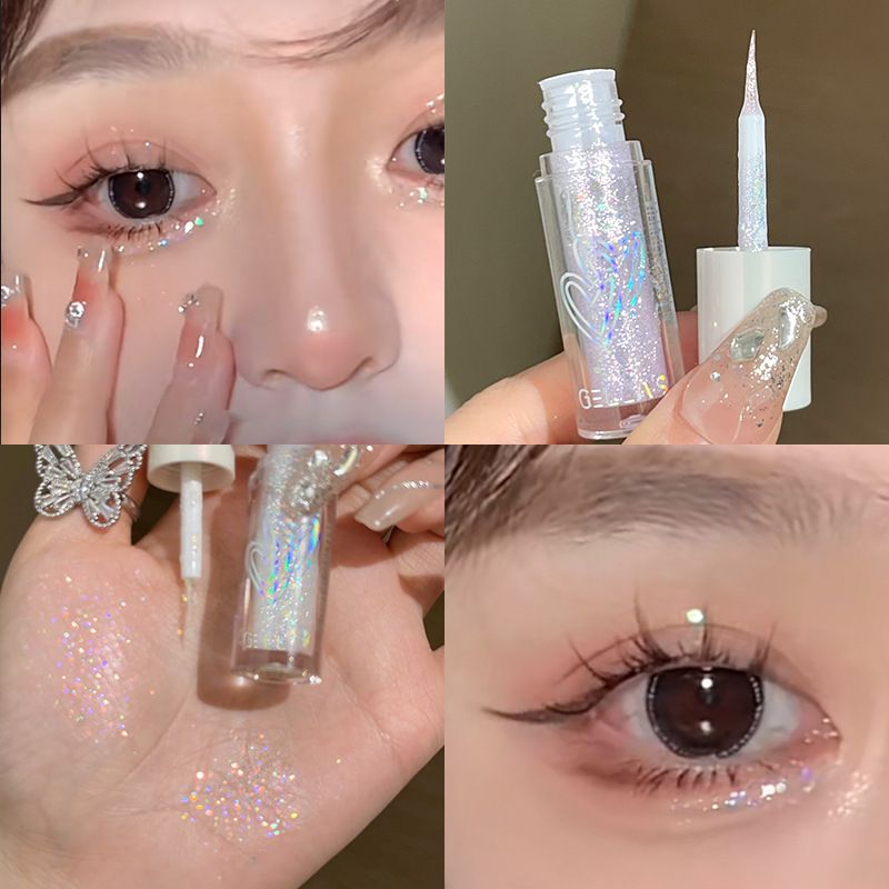 Sombra de ojos líquida perlada brillante con efecto lágrima de Gellas_voghion.com
