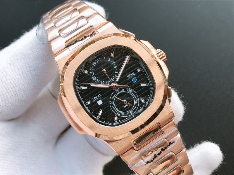 Montre pour hommes Nautilus de conception de luxe mécanique automatique_voghion.com