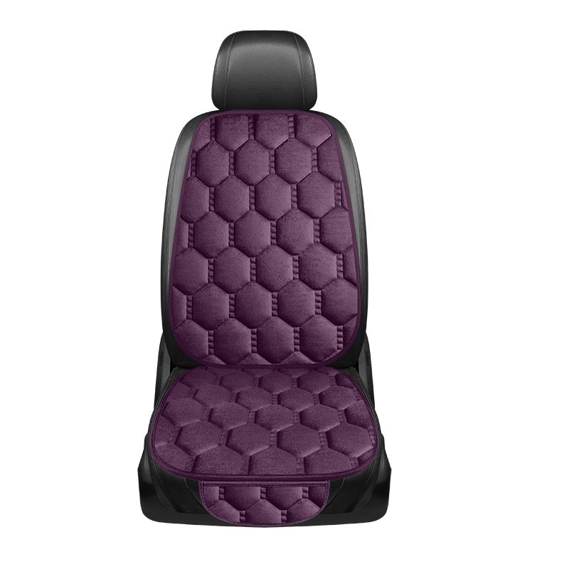 Car Seat Cushion Three Piece Set, Seat, Single Piece, Winter Plush Backrest, No Binding, Anti Slip, Cold Resistant Pad_voghion.com