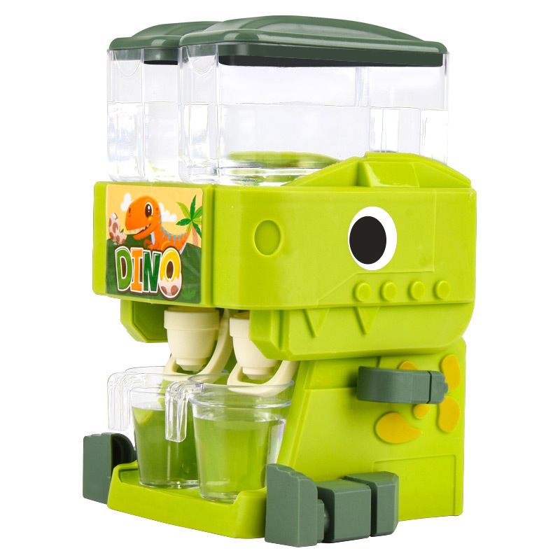 Jouet distributeur d'eau double dinosaure pour enfants avec joli jouet de cuisine de simulation de fontaine à eau froide/chaude rose bleu_voghion.com