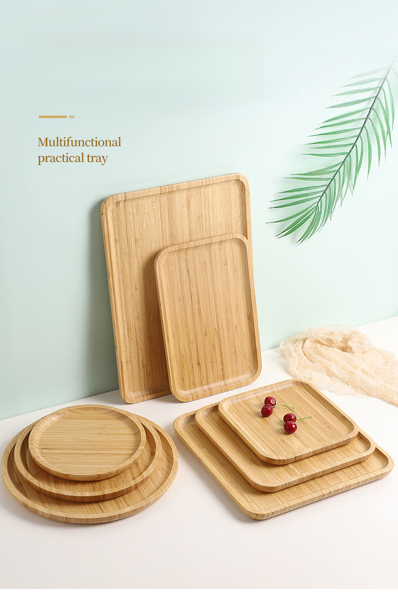 All Rectangular BBQ Tea Cup Tray Marinade Snack Dumpling Steak Plate Thick 2.0 Nan Bamboo_voghion.com