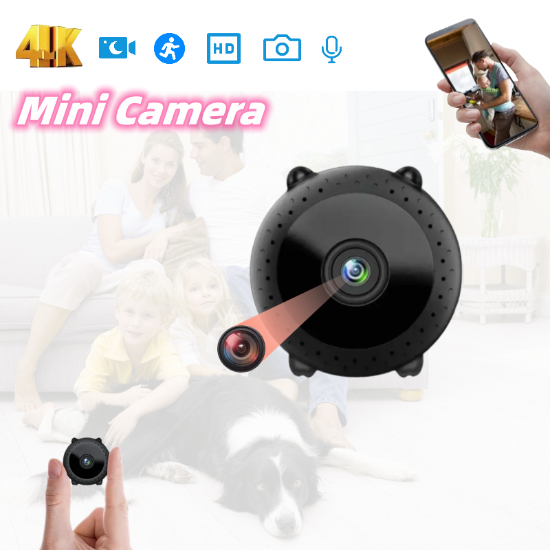 4K 1080P HD Minikamera Wifi Smart Hjem IP Webkamera Fjernovervåking Actionkamera Espia Usynlig Magnetisk Nattsyn_voghion.com