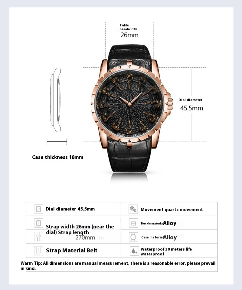 ONOLA Tiktok Classic Quartz Waterdicht Mode Beroemd Herenhorloge_voghion.com