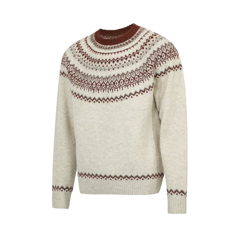 521 Unisex-Pullover im amerikanischen Stil, Fair-Isle-Farben, Jacquard-Design, hochwertiges Gefühl, Herren-Strickwaren mit Rundhalsausschnitt_voghion.com