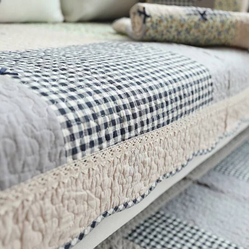 Set divano universale per tutte le stagioni con cuscino antiscivolo lavabile in puro cotone_voghion.com