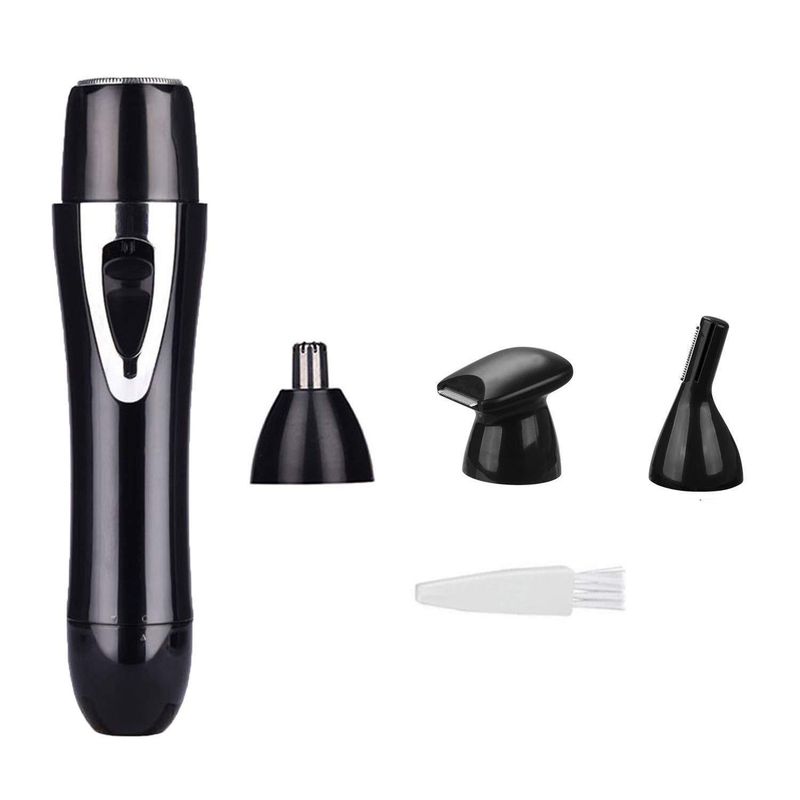 Set epilatore elettrico 4 in 1 per donna: tagliacapelli per naso e rasoio per sopracciglia multifunzionale_voghion.com