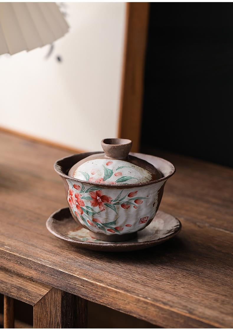 Teiera portatile Muqian Pavilion, dipinta a mano, in stile fresco, per uso domestico, per bere e preparare il tè._voghion.com