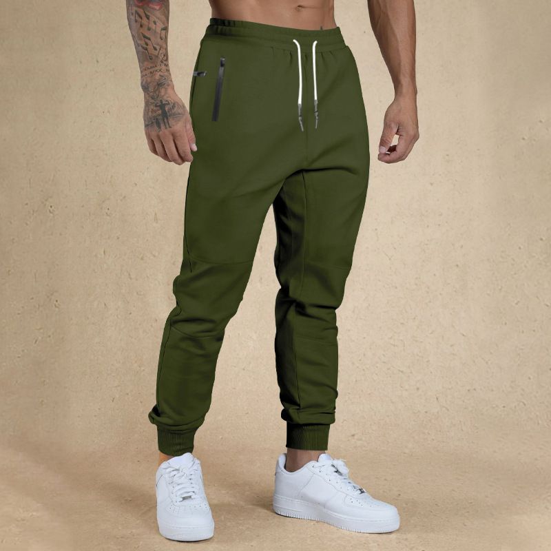 Leichte Jogginghose für Herren, atmungsaktiv, zum Wandern, Joggen, Laufen, Stretch, für Übungen und Workouts, mit Reißverschlusstasche_voghion.com