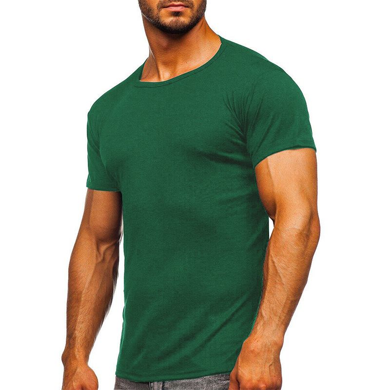 2023 Summer Round Neck Backing Short sleeved Inner Top Men's T-shirt_voghion.com