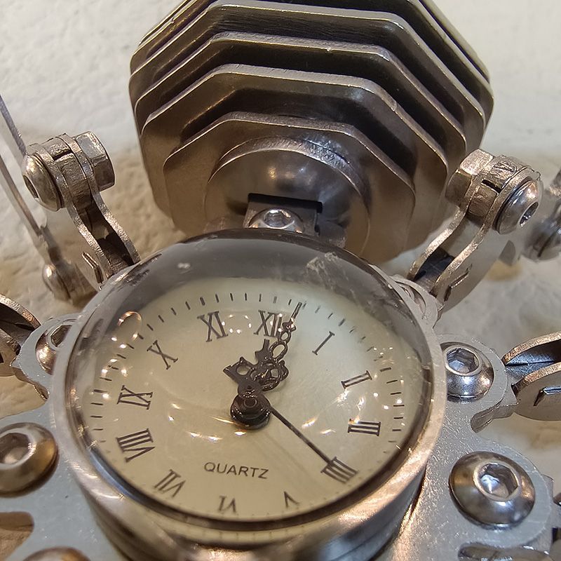 Modello di insetto meccanico statico in acciaio inossidabile, artigianato fai da te, giocattolo da assemblare, ornamento punk finito_voghion.com