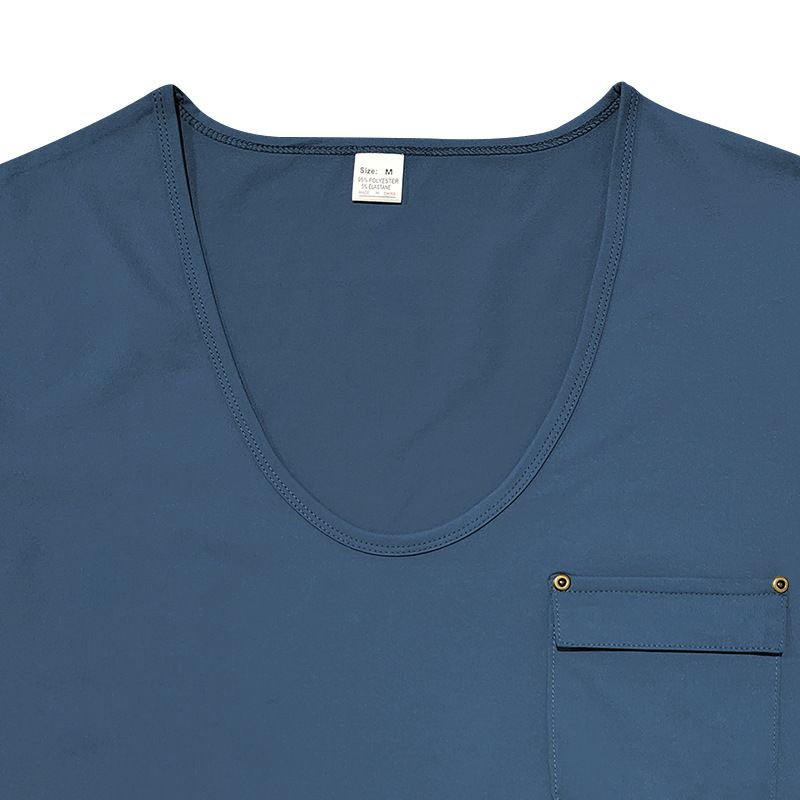 Herren-T-Shirt mit V-Ausschnitt und Tasche – Leichtes Polyester-Mischgewebe mit knitterfreier Oberfläche (S-XXXL) – Lässiges T-Shirt mit schmaler Passform für Komfort im Alltag_voghion.com