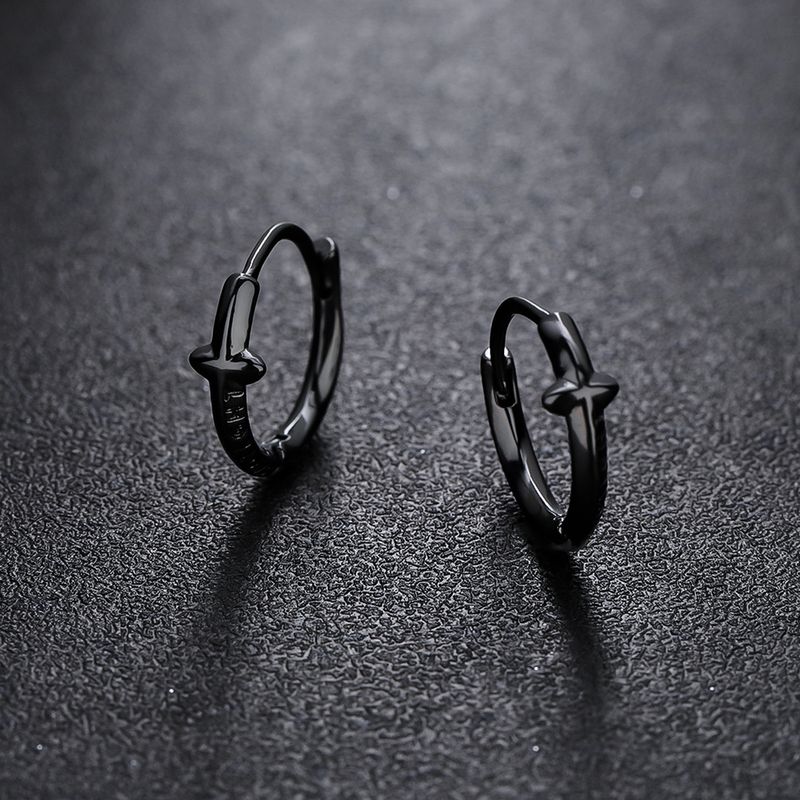 Cross Made Of Titanium Steel That Never Fades, With A Cool Fashionable Design. Exquisite Earrings For Women, High-end_voghion.com