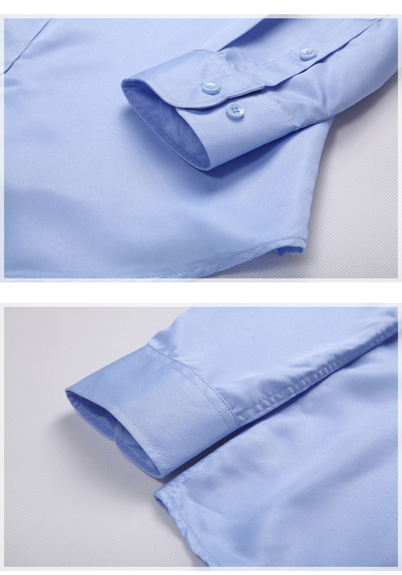Men's business solid color slim-fit top multi-color shirt_voghion.com
