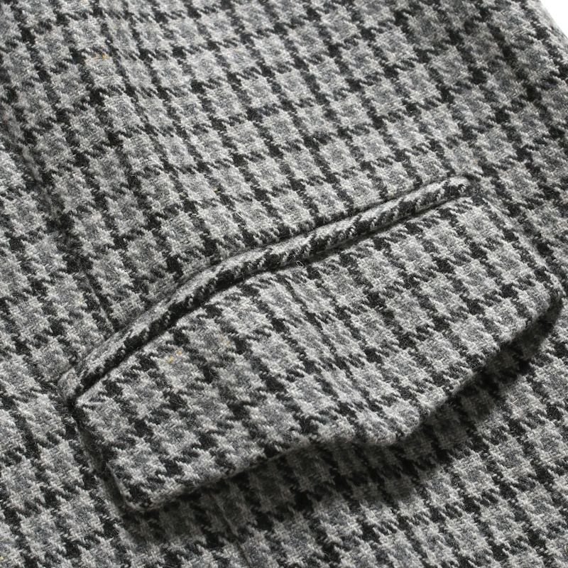 Karierte Weste für Herren, lässige Slim-Fit-Einreiher-Freizeitweste_voghion.com