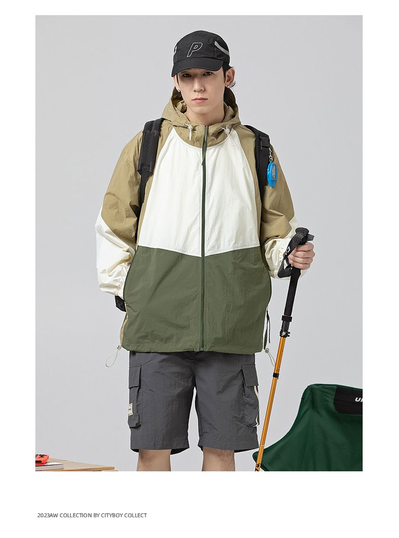 Felpa con cappuccio con protezione solare UPF50+ per gli amanti delle attività all'aria aperta - Giacca da pesca unisex leggera, traspirante e anti-UV per campeggio, escursionismo ed estate_voghion.com