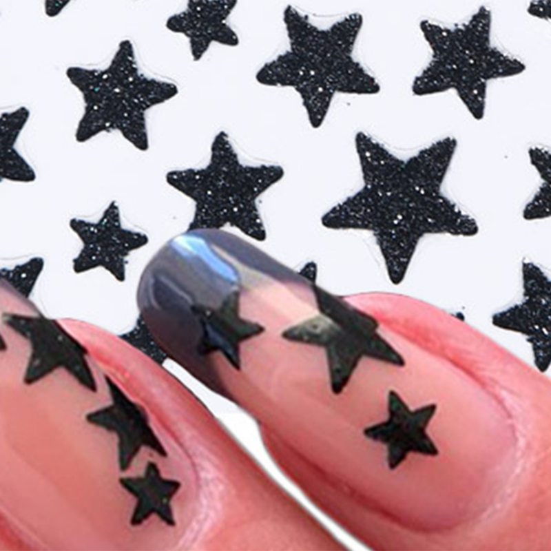 BeautyLife 3D-Nagelschieber, Sterne, Aufkleber, glitzernd, glänzend, Fingernagel-Dekoration für Frauen_voghion.com