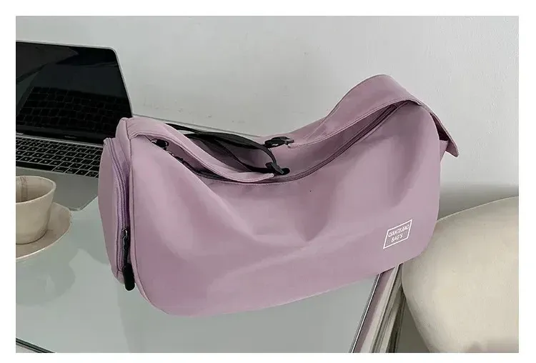 Sporttasche mit großem Fassungsvermögen, tragbar, mit Nass- und Trockentrennung, verstellbarem Schultergurt, Schwimm- und Fitnessrucksack_voghion.com