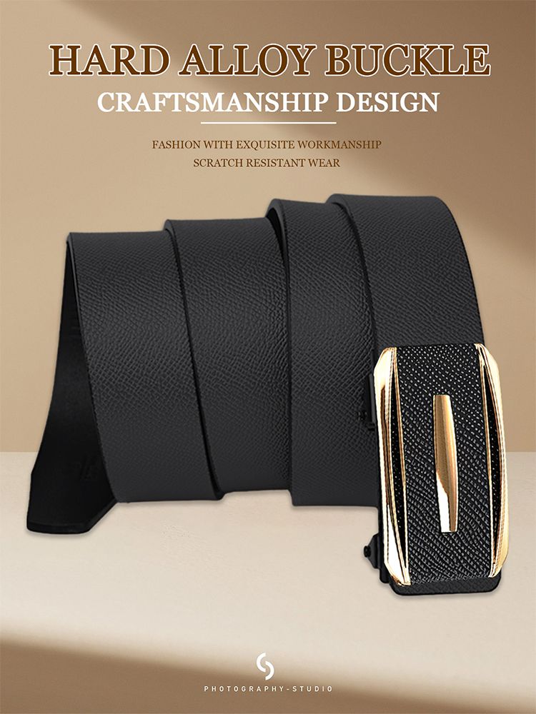 HOT New Fashion 12 Constellations Automatic Alloy Toothless Buckle Business Leather Men's Jeans High Quality PU_voghion.com