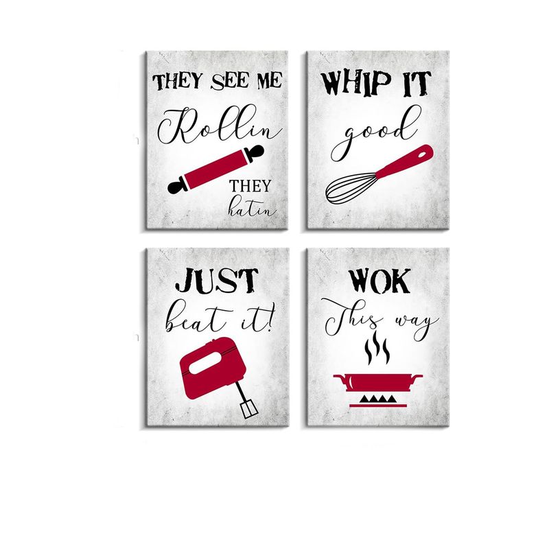 4PCS Supplies Art Canvas Poster Living Room Kitchen Home Wall Decoration_voghion.com