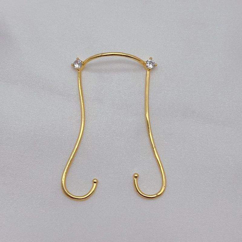 Women's Jewelry Geometric Diamond Studded Three Dimensional Nose Ornaments, Creative Personality Exaggerated Cyberpunk Style Advanced Nose Clip_voghion.com
