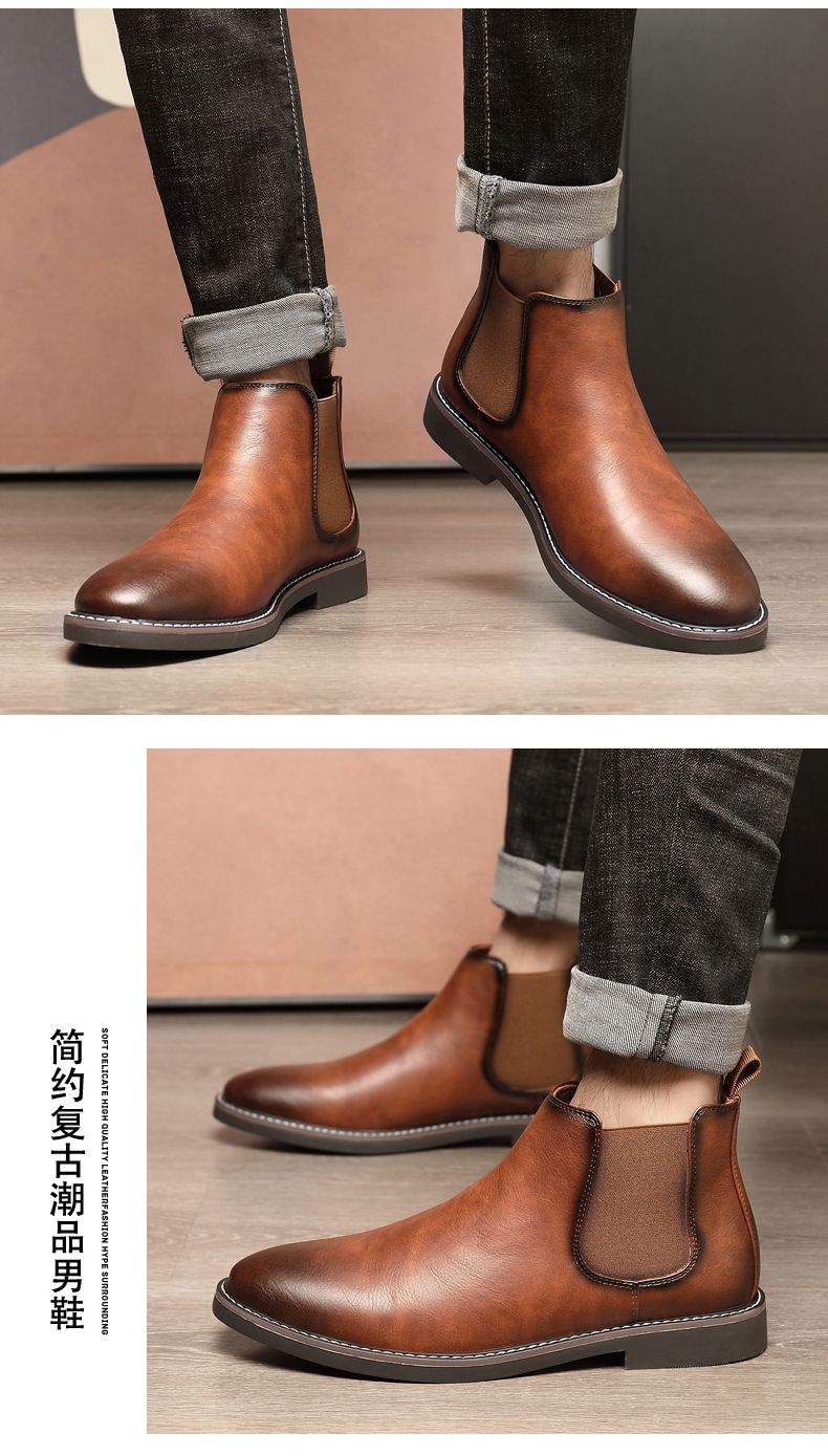 40 ~ 46 Marke Retro Komfortable 2024 Mode Männer Stiefel_voghion.com