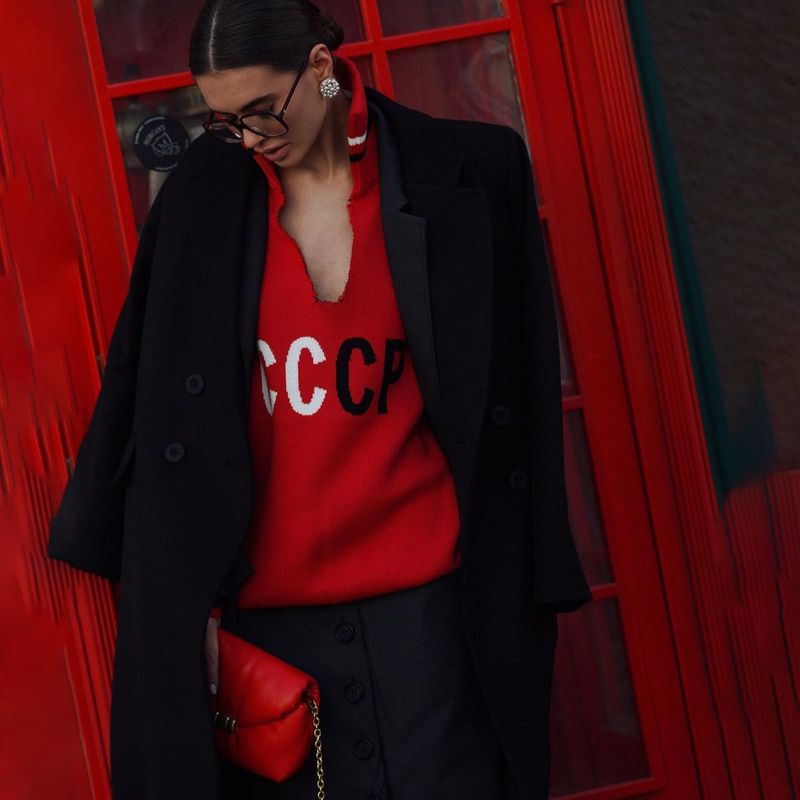 Maglione da donna con risvolto personalizzato, orlo in tessuto a colori, morbido e stretto, a maniche lunghe_voghion.com