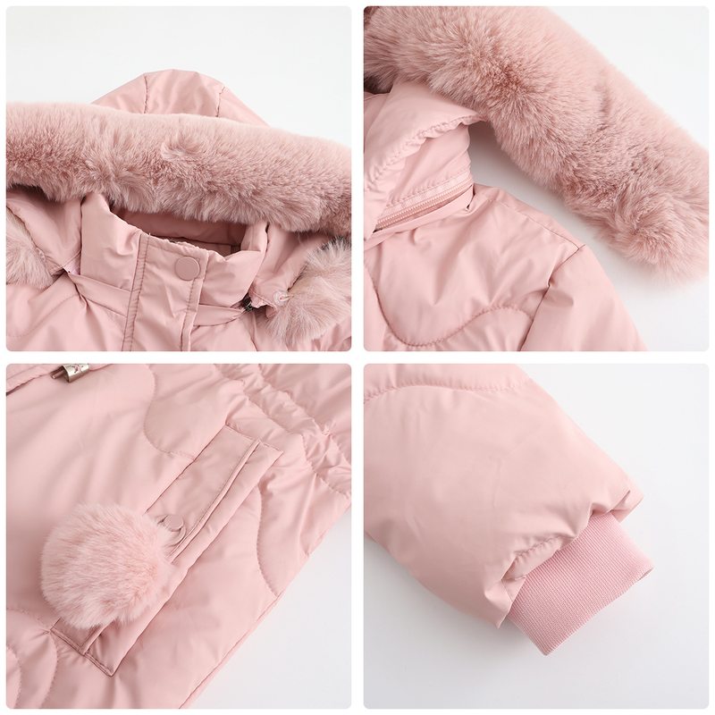 Damenbekleidung 2024 Neue Damen-Baumwollkleidung Abnehmbare Mütze Wolle Herbst und Winter Warme Parkajacke Abnehmbare Kapuze Mittellange Jacke für Damen_voghion.com