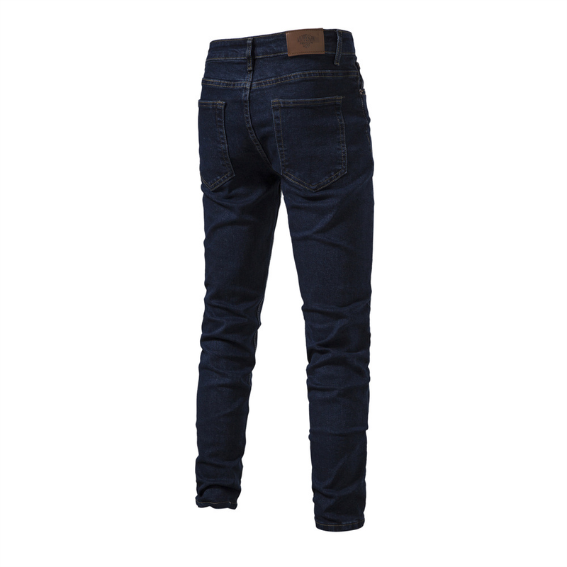 Herrenbekleidung Persönlichkeits-Denim-Waschungstrend für Herren, lässig, mikroelastisch, gerade Hose_voghion.com