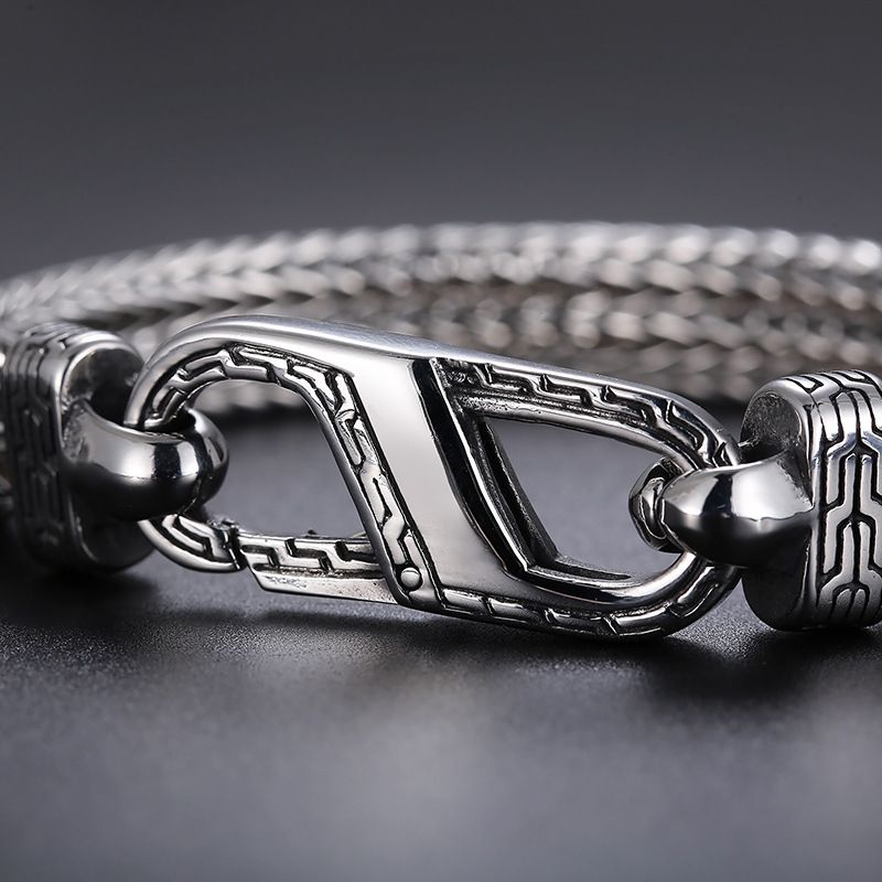 Herrenarmband aus Titanstahl mit Vintage-Drachenknochen-Design – langlebiger und stilvoller Unisex-Schmuck als Geschenk – Größen 7–11_voghion.com